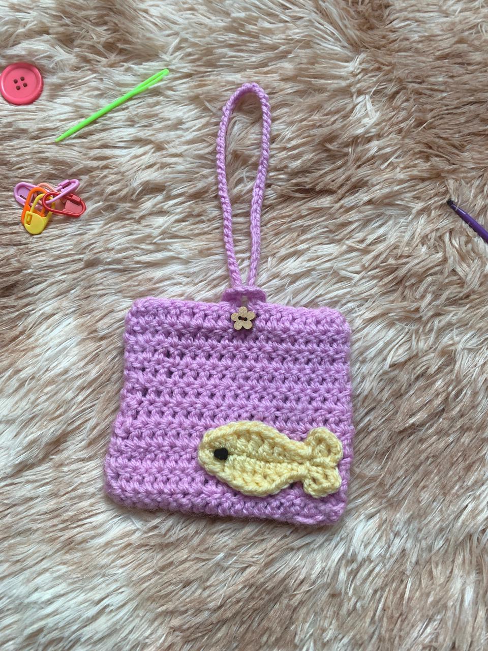 Crochet Fish Mini Pouch ππ
