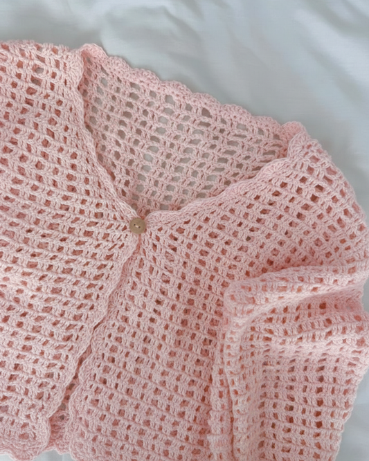 Handmade Crochet Cardigan Jacket | Lightweight Crochet Sweater for Women