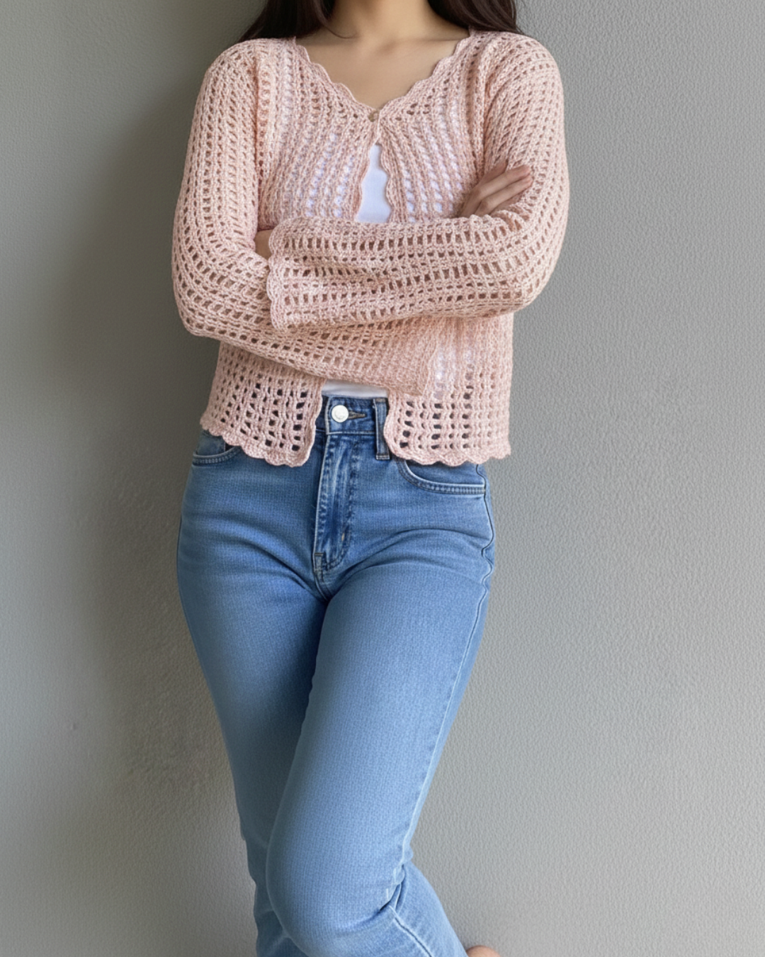 Handmade Crochet Cardigan Jacket | Lightweight Crochet Sweater for Women